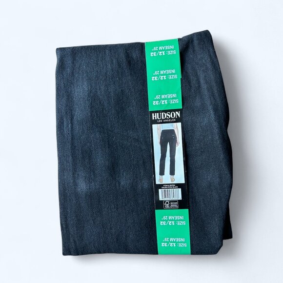 Hudson Los Angeles Women's Straight Leg Jeans Black Size 12/32 - Picture 5 of 7